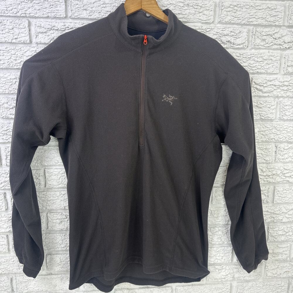 Arcteryx Delta LT Fleece Pullover Shirt Mens Large Brown 1/4 Zip Polartec